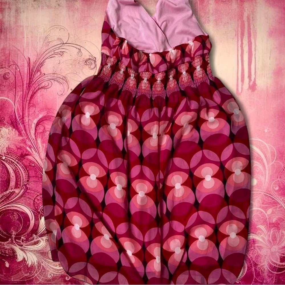 Emily West Pink and Purple Geometric  Dress - Picture 2 of 3